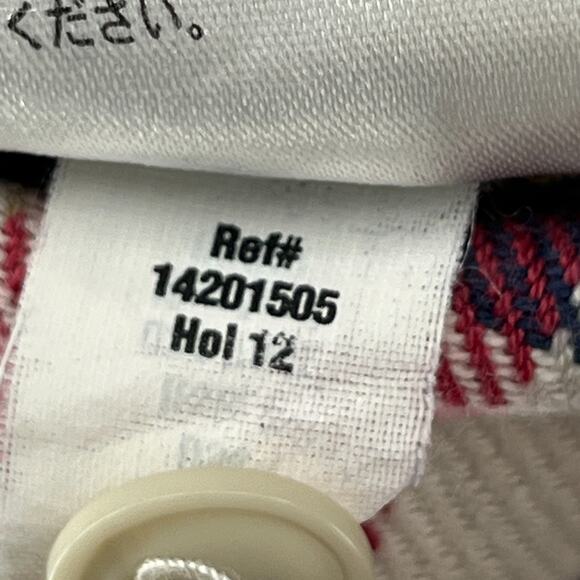 EDDIE BAUER Shirt Mens L Heavy Flannel Plaid Classic Fit Button Up Cotton Red - Picture 13 of 16